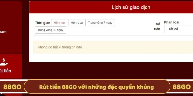 Rút tiền 88GO với những đặc quyền khủng